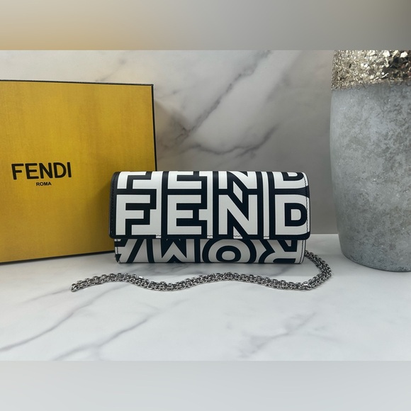 Fendi Handbags - COPY - 🔥NEW! Limited Ed. FENDI x Marc Jacobs•Logo Leather Wallet on Chain